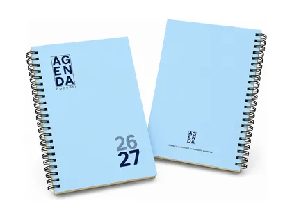 Agenda Docenti nella variante grigio chiaro, copertina e retro